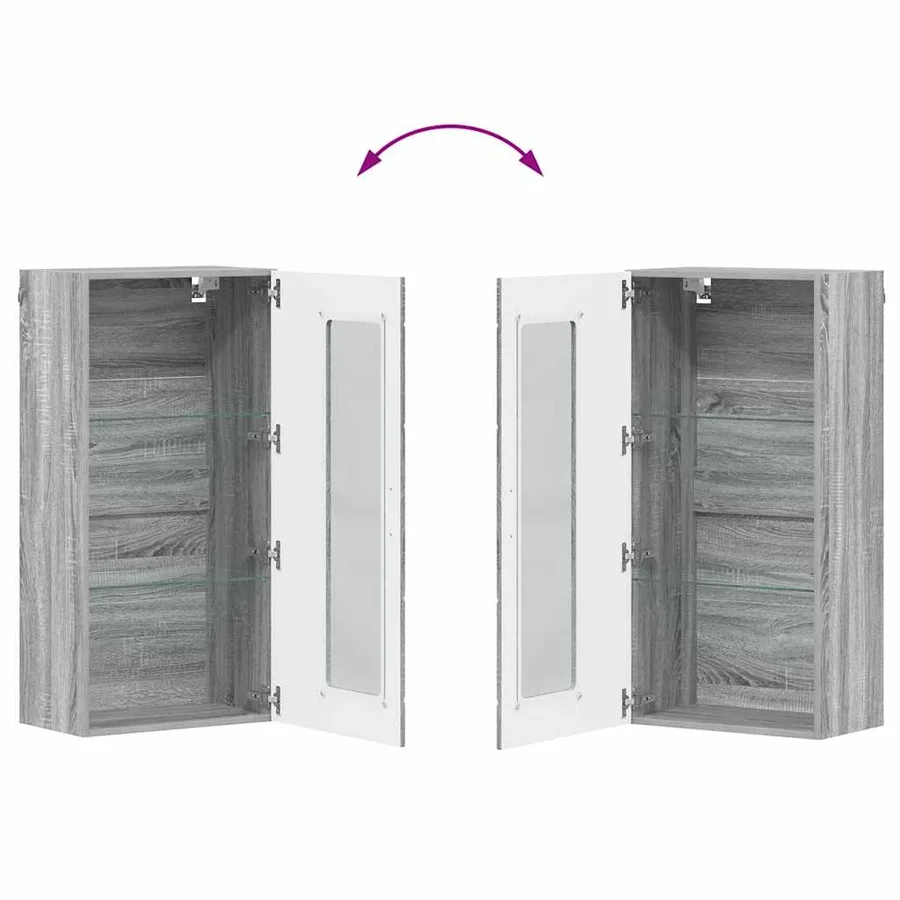 Ensemble meuble TV FLORIN 3 pcs Gris Sonoma Bois d'ingénierie - 13