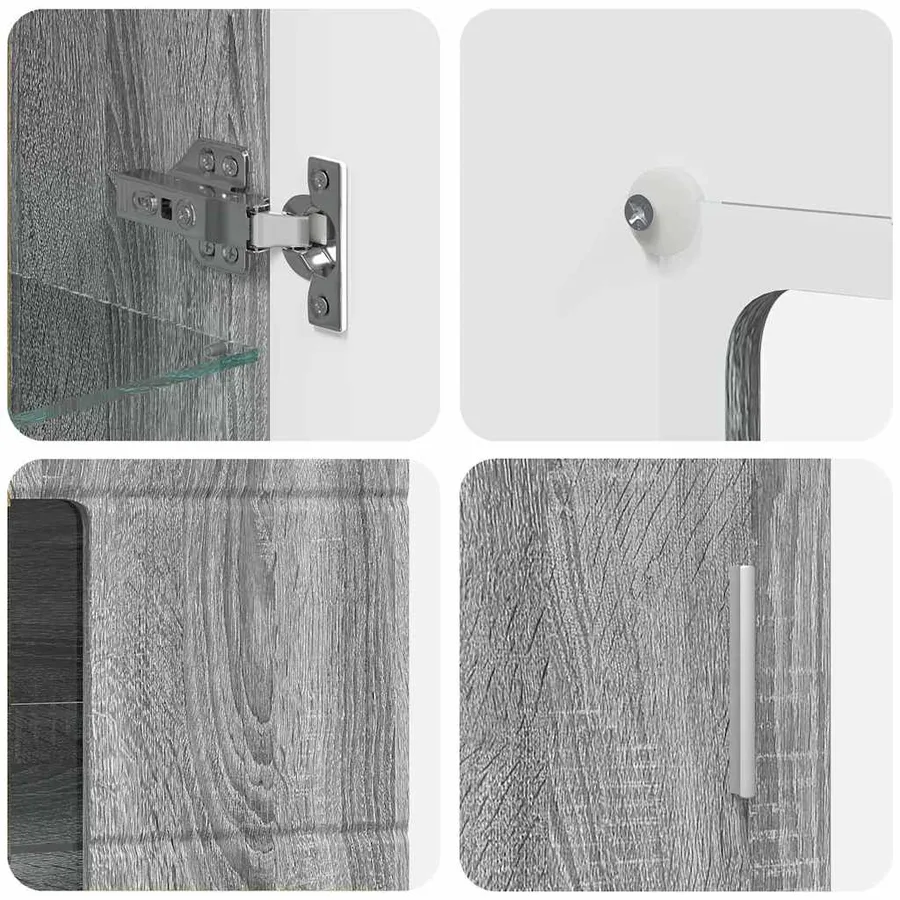 Ensemble meuble TV FLORIN 3 pcs Gris Sonoma Bois d'ingénierie - 11
