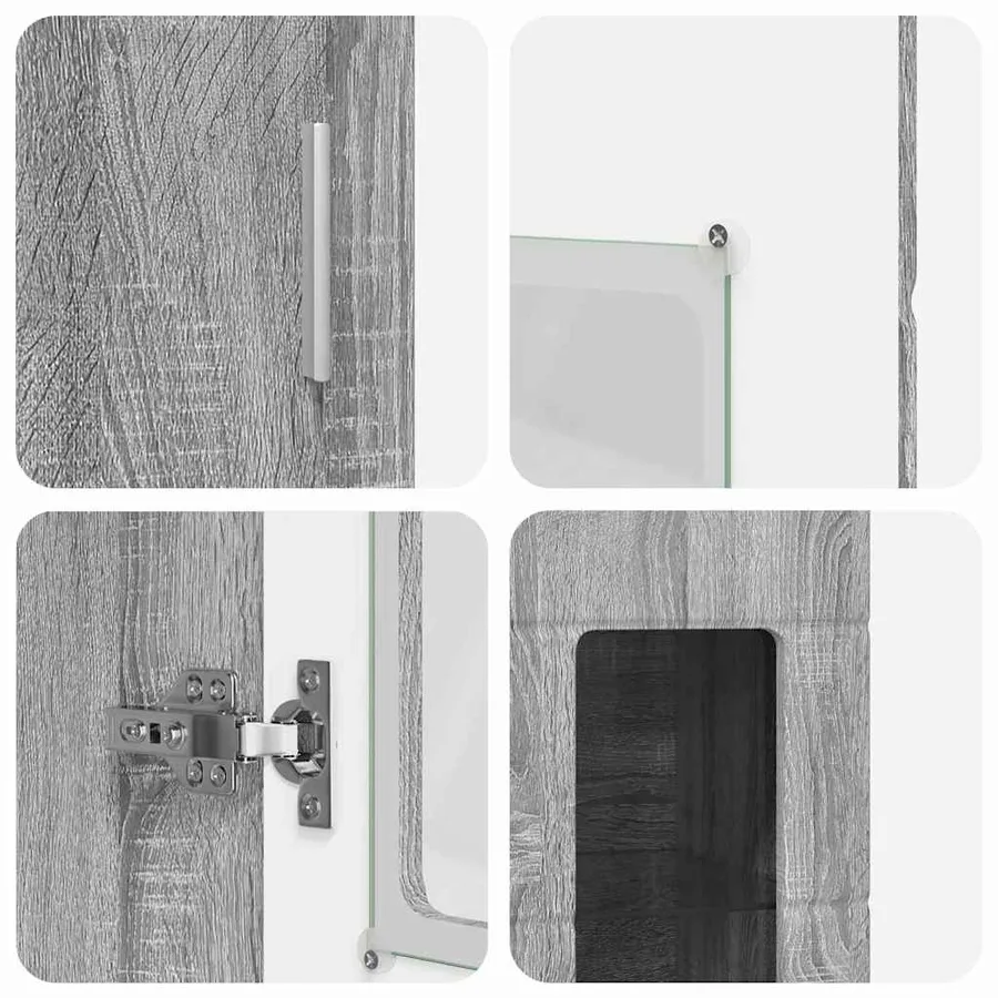 Ensemble meuble TV FLORIN 3 pcs Gris Sonoma Bois d'ingénierie - 13