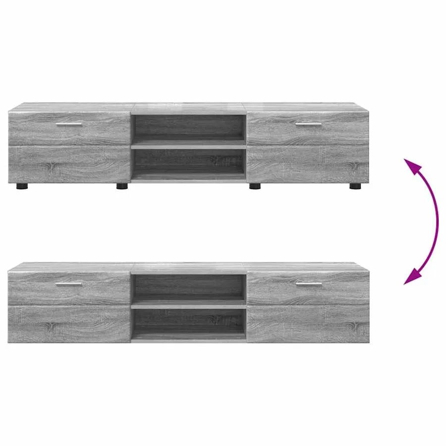 Ensemble meuble TV FLORIN 3 pcs Gris Sonoma Bois d'ingénierie - 15