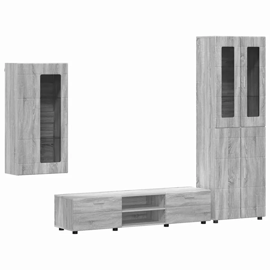 Ensemble meuble TV FLORIN 3 pcs Gris Sonoma Bois d'ingénierie - 2