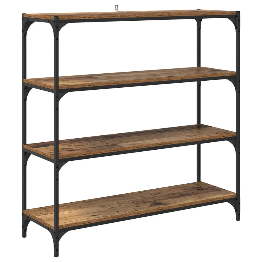 Bibliothèque Bois Ancien 100 x 33 x 100 cm - 2