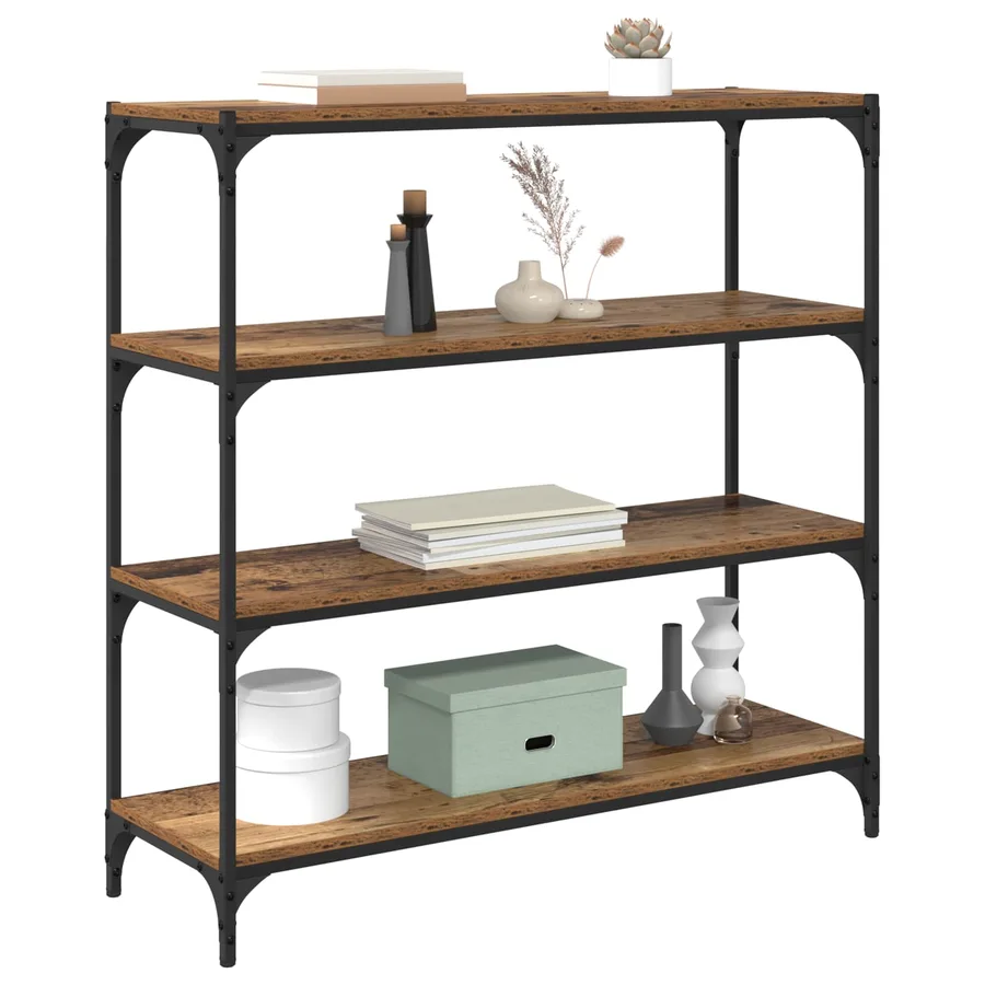Bibliothèque Bois Ancien 100 x 33 x 100 cm - 3