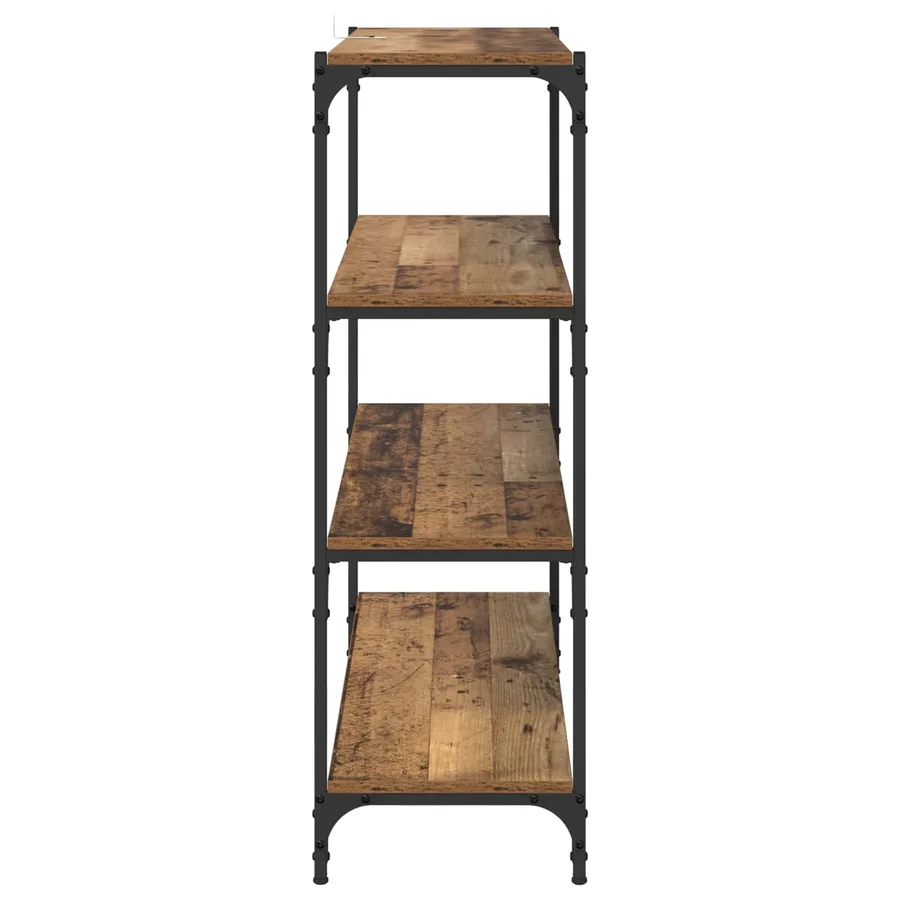 Bibliothèque Bois Ancien 100 x 33 x 100 cm - 6