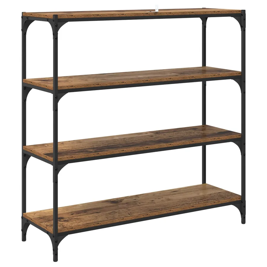 Bibliothèque Bois Ancien 100 x 33 x 100 cm - 7