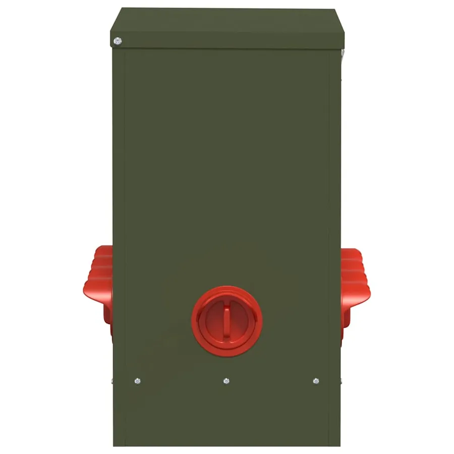 Mangeoire pour poules Vert olive 60,5 x 29 x 51 cm - 5