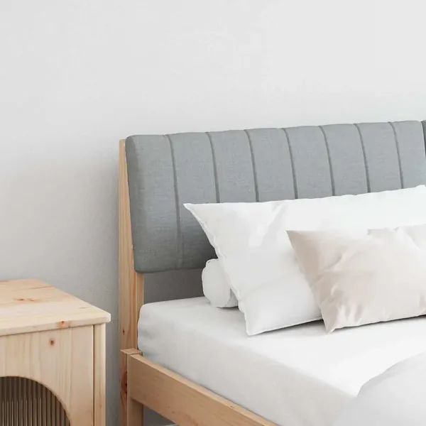 Tête de lit capitonnée Gris clair 160 cm Pin massif