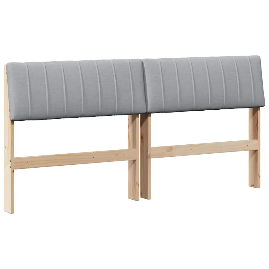 Tête de lit capitonnée Gris clair 160 cm Pin massif - 2