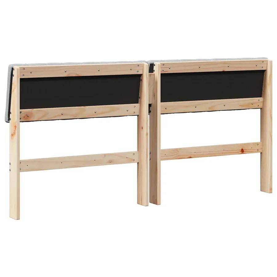 Tête de lit capitonnée Gris clair 160 cm Pin massif - 6