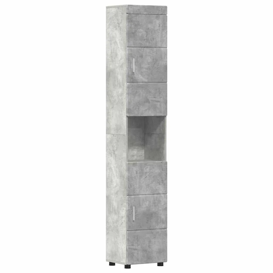 Ensemble de mobilier de salle de bain TULUM 5 pcs Gris béton - 10