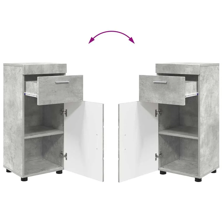Ensemble de mobilier de salle de bain TULUM 5 pcs Gris béton - 13