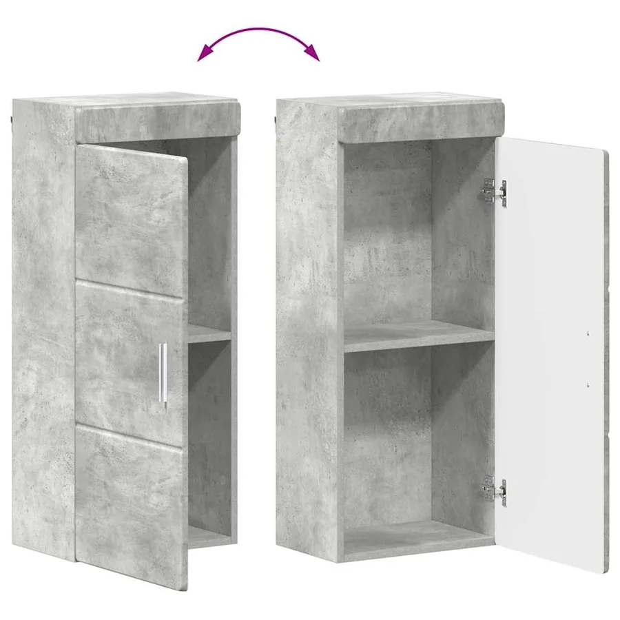 Ensemble de mobilier de salle de bain TULUM 5 pcs Gris béton - 14