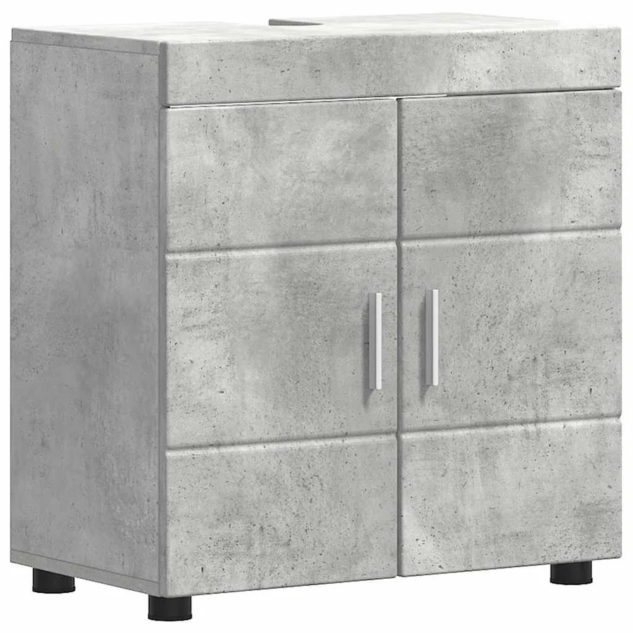 Ensemble de mobilier de salle de bain TULUM 5 pcs Gris béton - 7