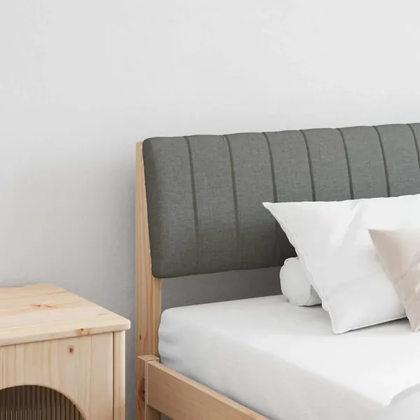 Tête de lit capitonnée Gris foncé 200 cm Pin massif