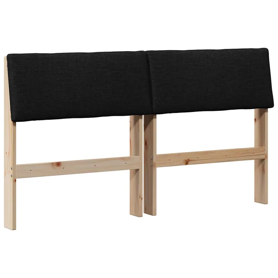 Tête de lit capitonnée Noir 150 cm Pin massif - 2