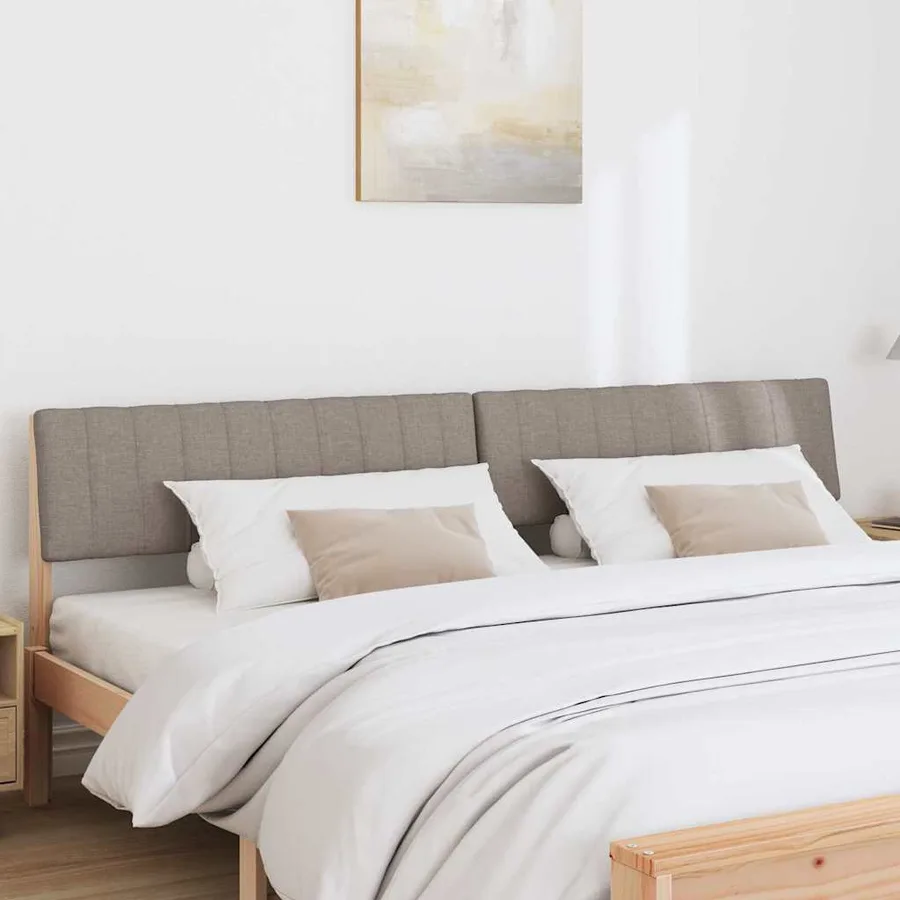 Tête de lit capitonnée Taupe 200 cm Pin massif - 3