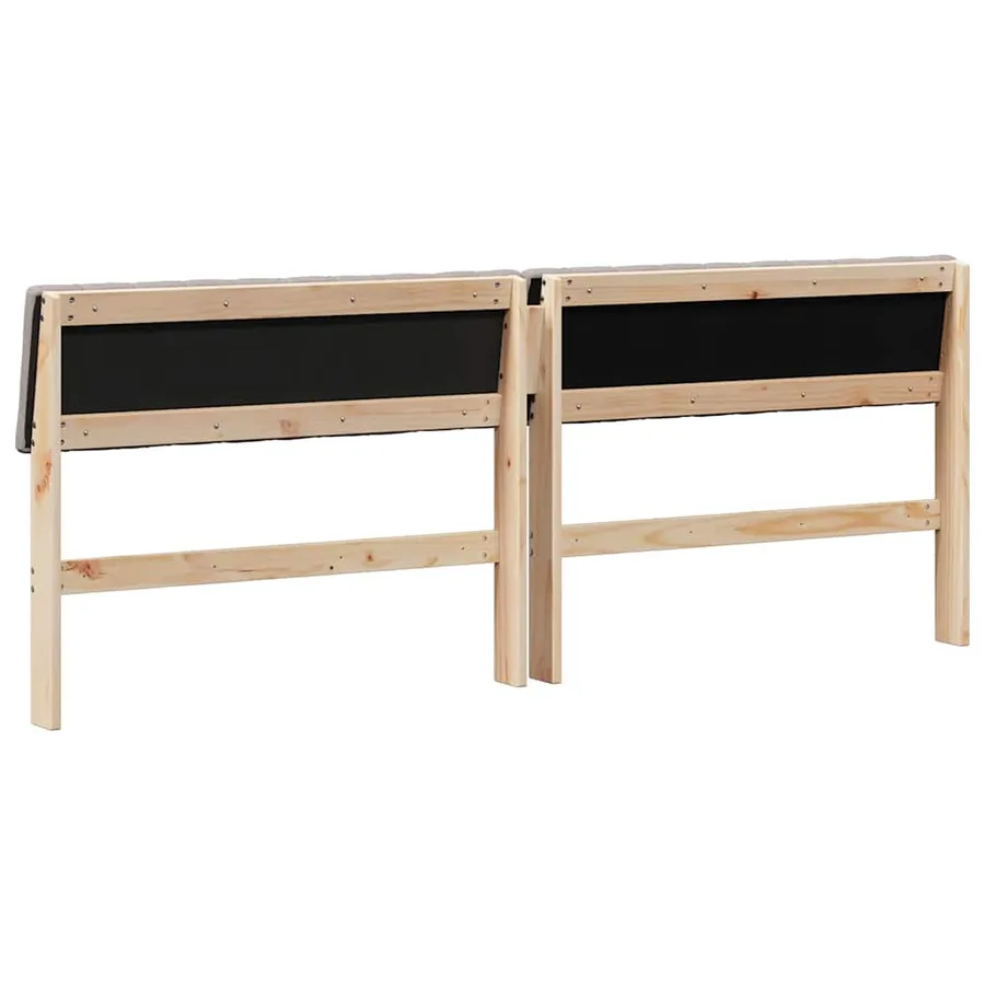 Tête de lit capitonnée Taupe 200 cm Pin massif - 6