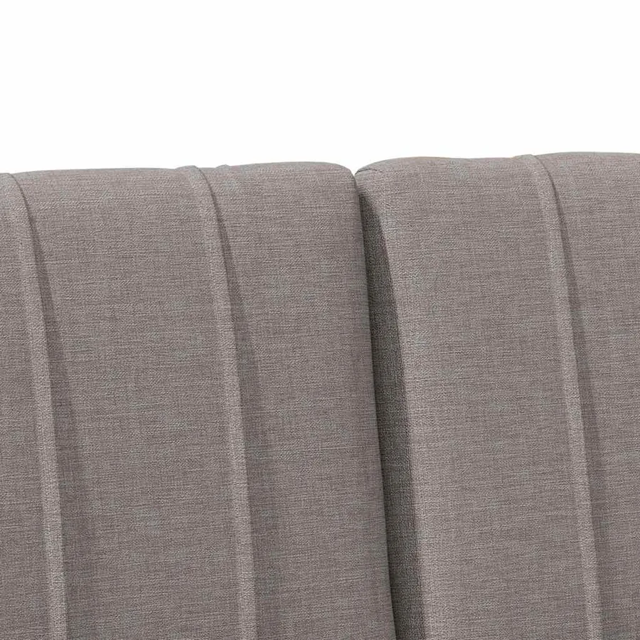 Tête de lit capitonnée Taupe 200 cm Pin massif - 7