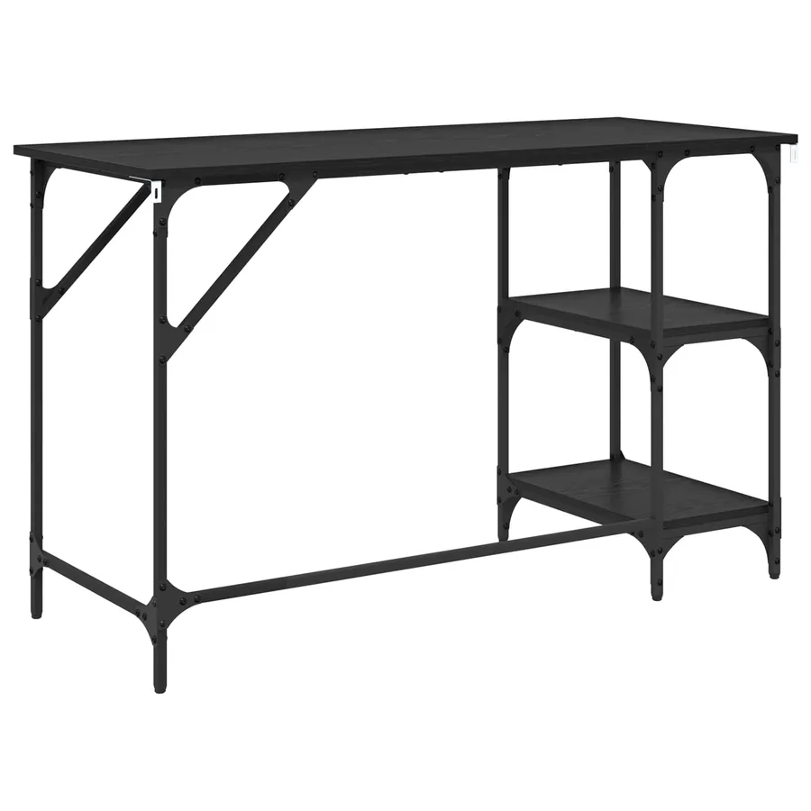 Bureau Chêne noir 120 x 50 x 75 cm Bois d'ingénierie - 7