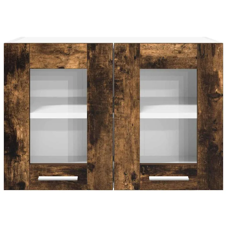 Armoire suspendue avec porte 2 pcs Chêne fumé 60 x 31 x 40 cm - 7
