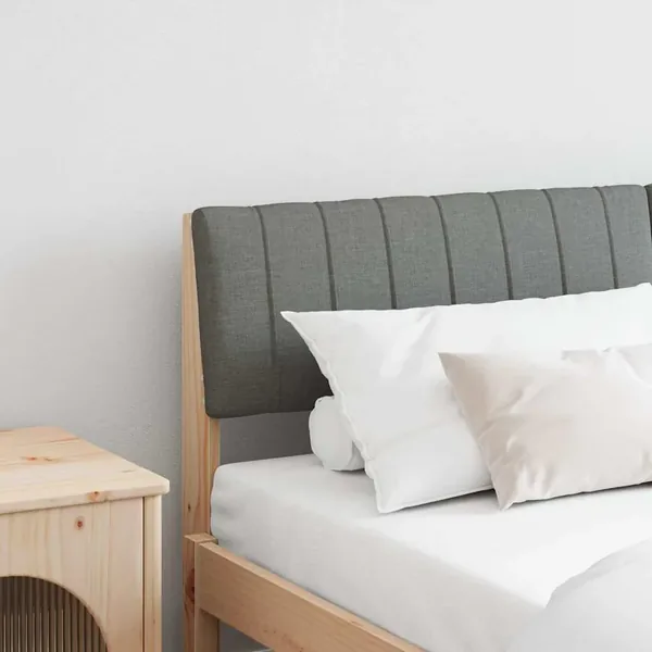 Tête de lit capitonnée Gris foncé 150 cm Pin massif