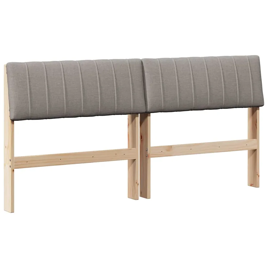 Tête de lit capitonnée Taupe 150 cm Pin massif - 2