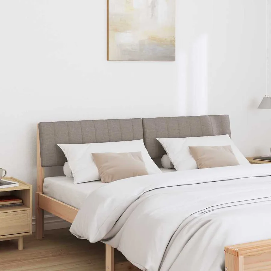 Tête de lit capitonnée Taupe 150 cm Pin massif - 3