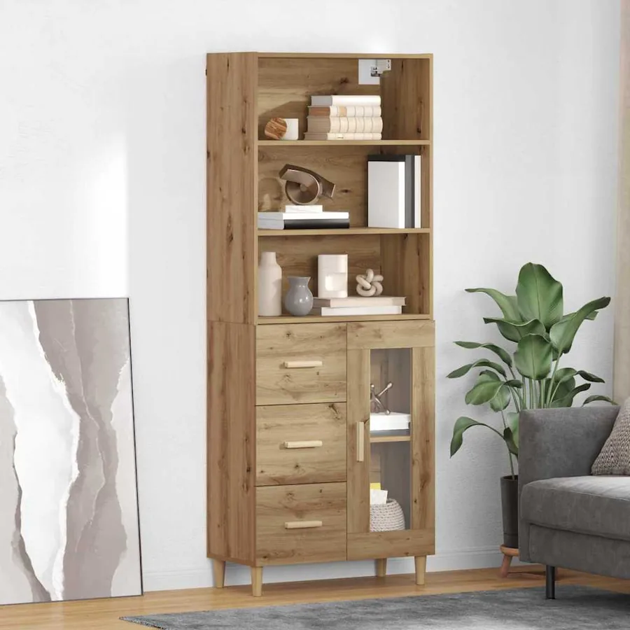 Haut Armoire Chêne artisanal 69,5 x 34 x 180 cm