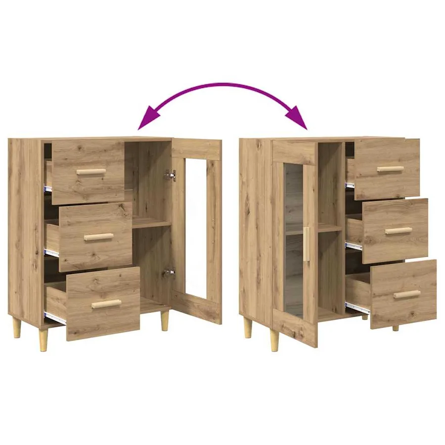 Haut Armoire Chêne artisanal 69,5 x 34 x 180 cm - 13