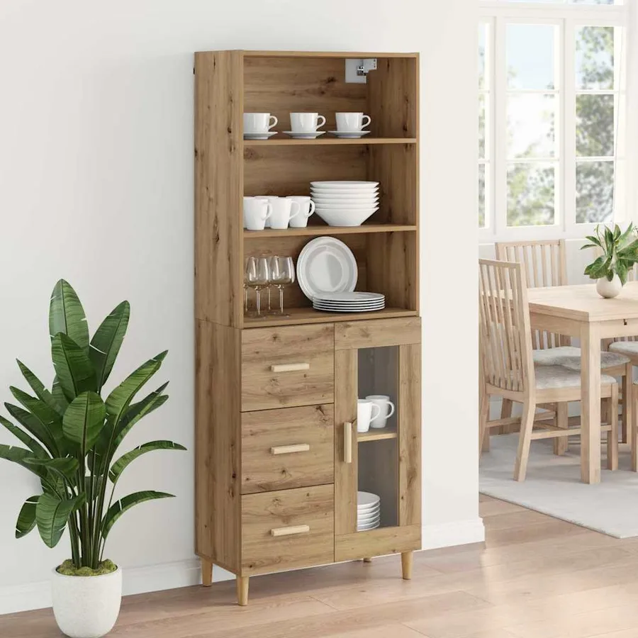 Haut Armoire Chêne artisanal 69,5 x 34 x 180 cm - 4