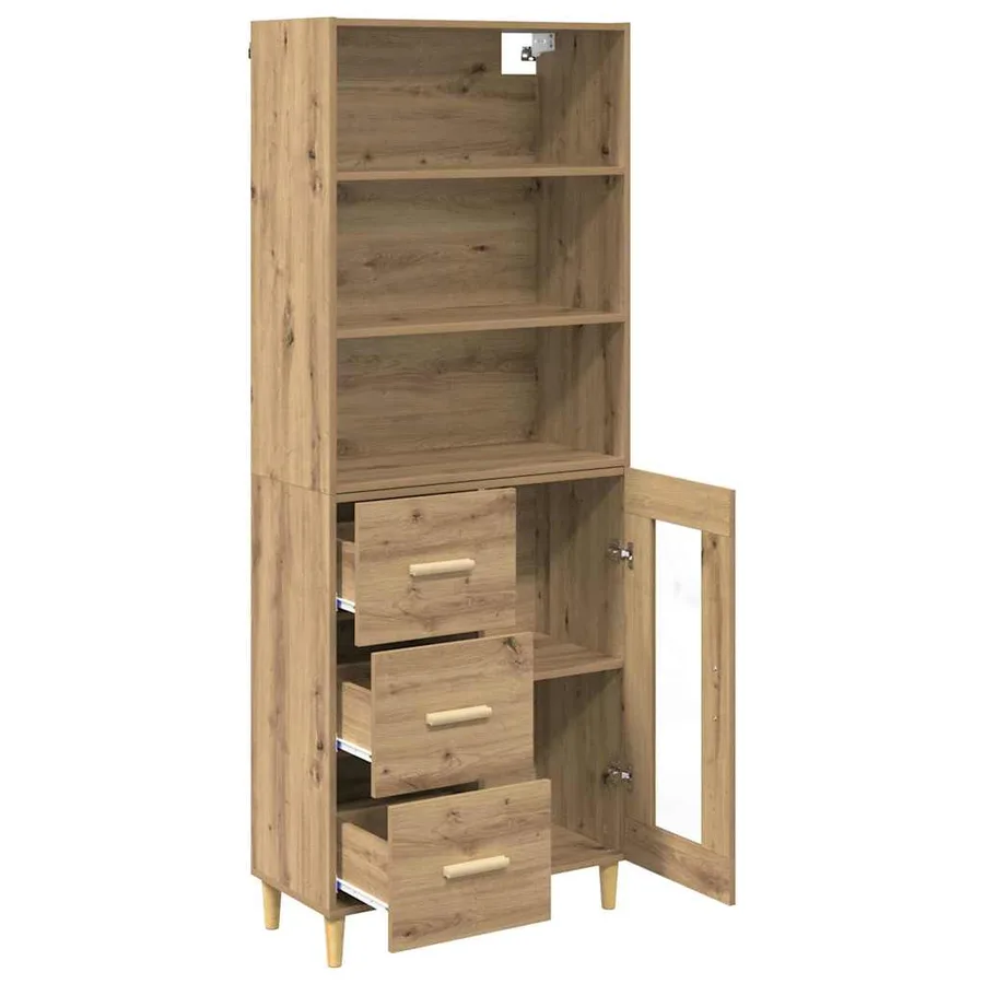 Haut Armoire Chêne artisanal 69,5 x 34 x 180 cm - 5