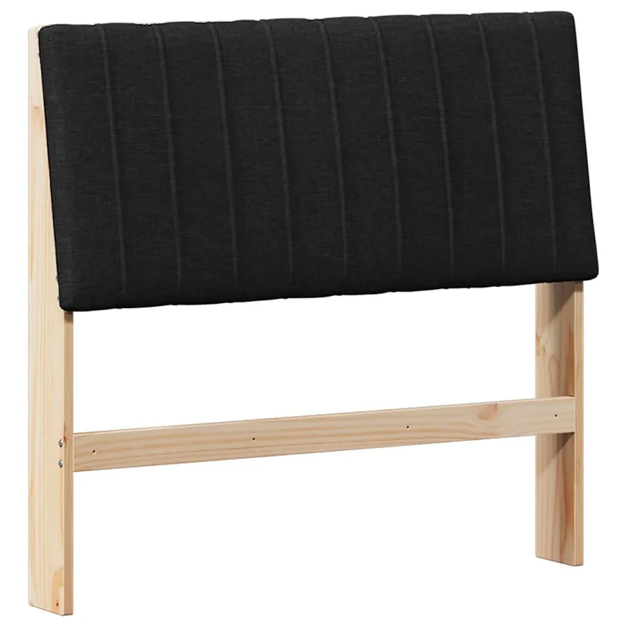 Tête de lit capitonnée Noir 100 cm Pin massif - 2