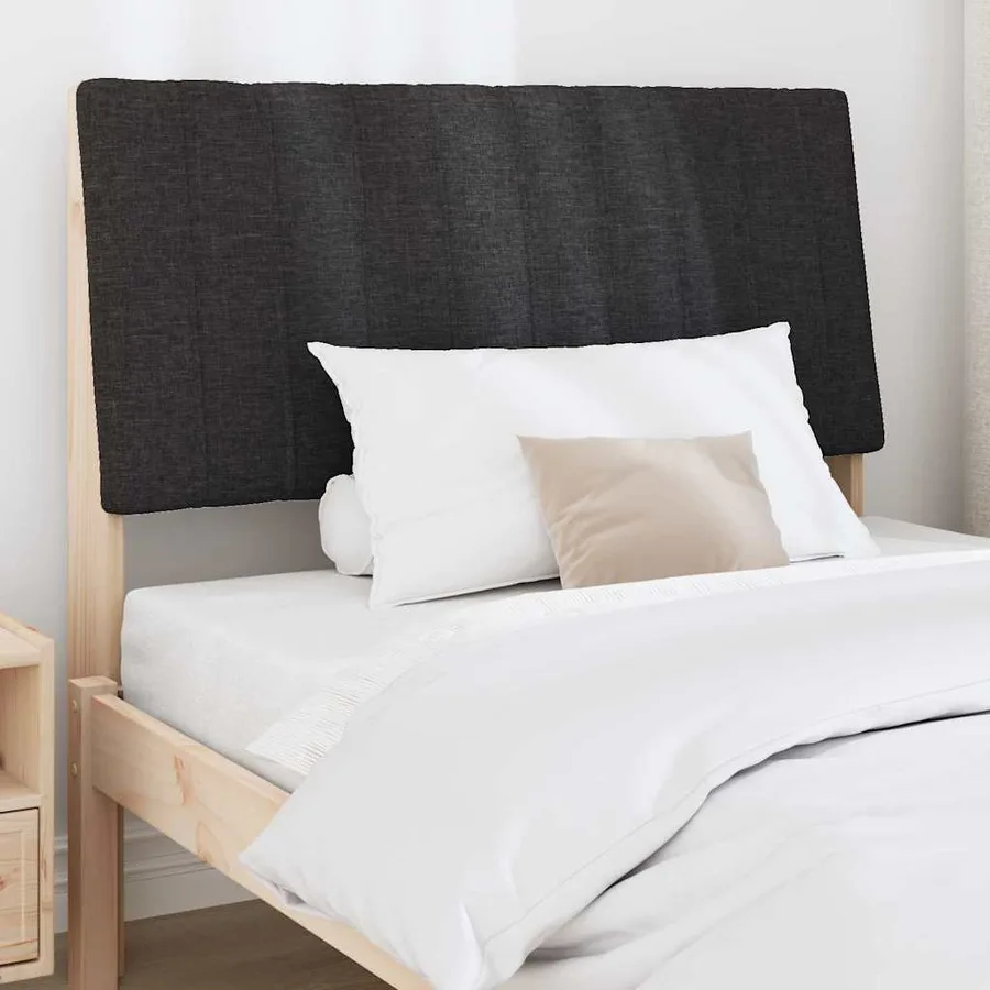 Tête de lit capitonnée Noir 100 cm Pin massif - 3