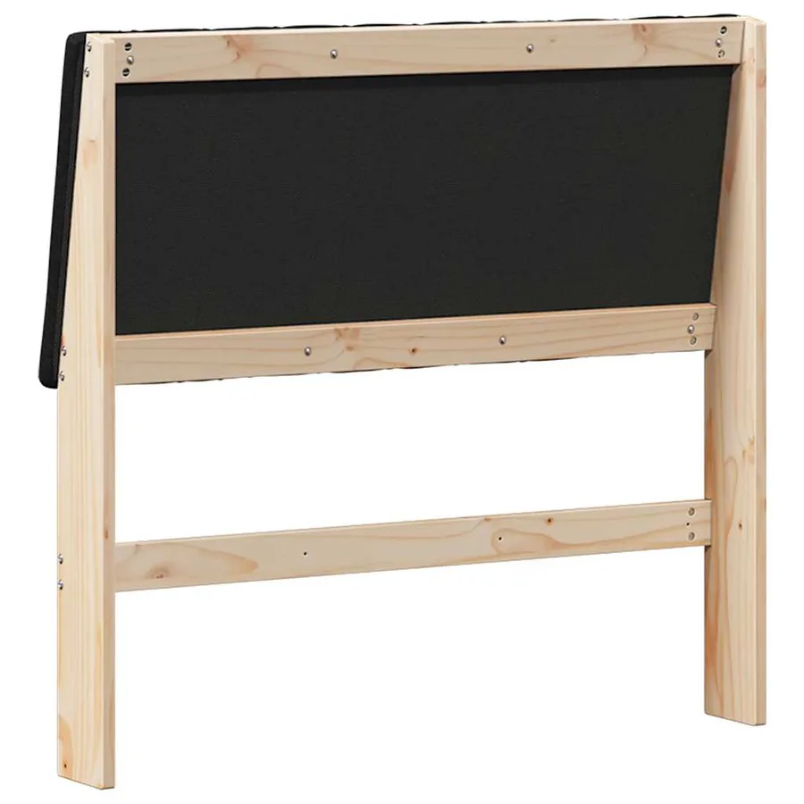 Tête de lit capitonnée Noir 100 cm Pin massif - 6