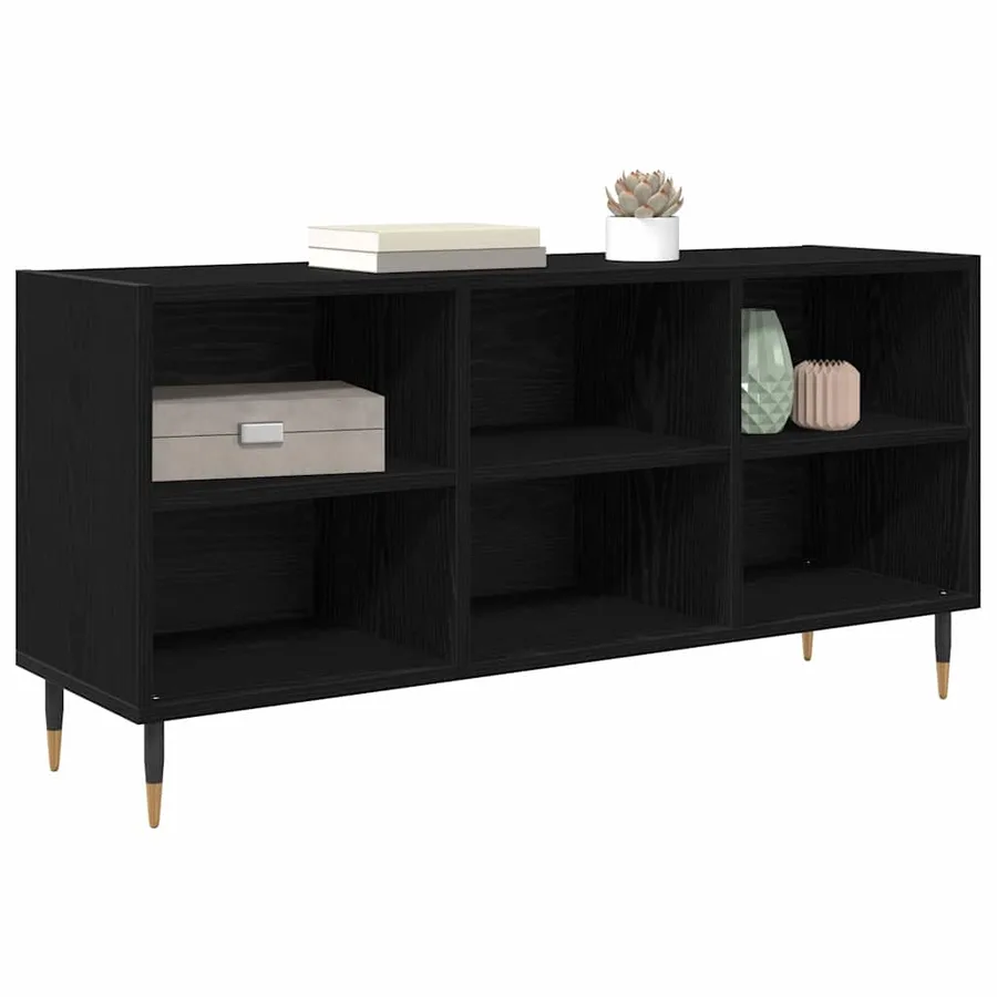 Meuble TV Chêne noir 103,5 x 30 x 50 cm Bois d'ingénierie - 3