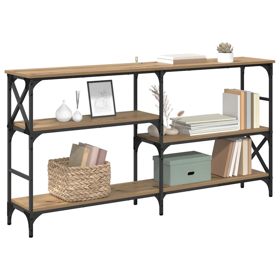 Table console Chêne artisanal 150 x 29 x 76,5 cm - 3