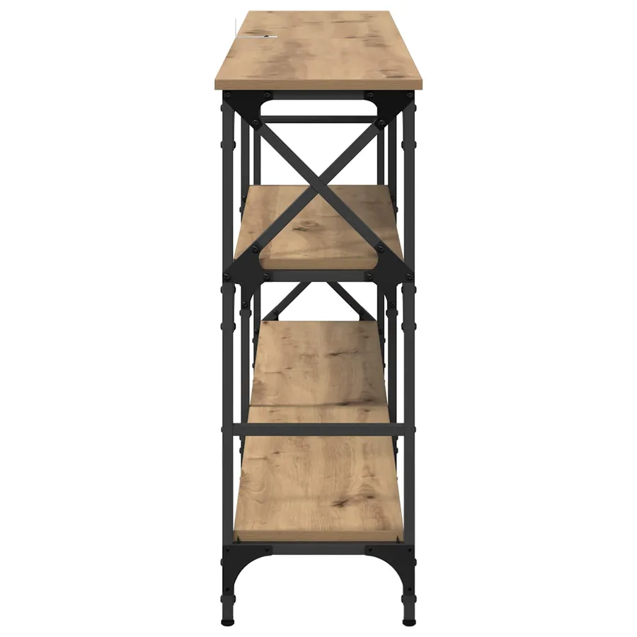 Table console Chêne artisanal 150 x 29 x 76,5 cm - 6