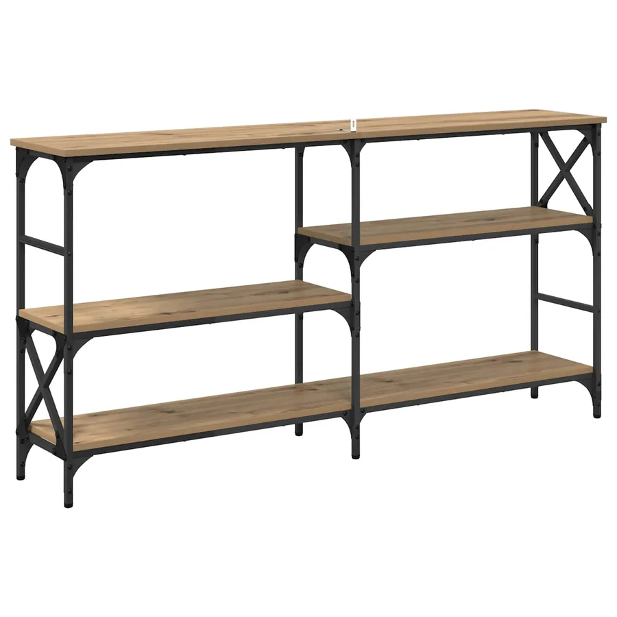Table console Chêne artisanal 150 x 29 x 76,5 cm - 7