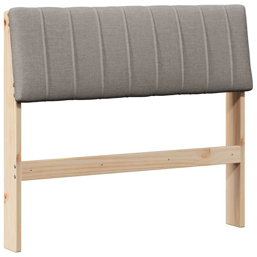 Tête de lit capitonnée Taupe 90 cm Pin massif - 2