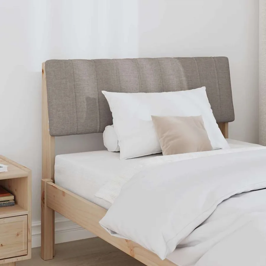 Tête de lit capitonnée Taupe 90 cm Pin massif - 3