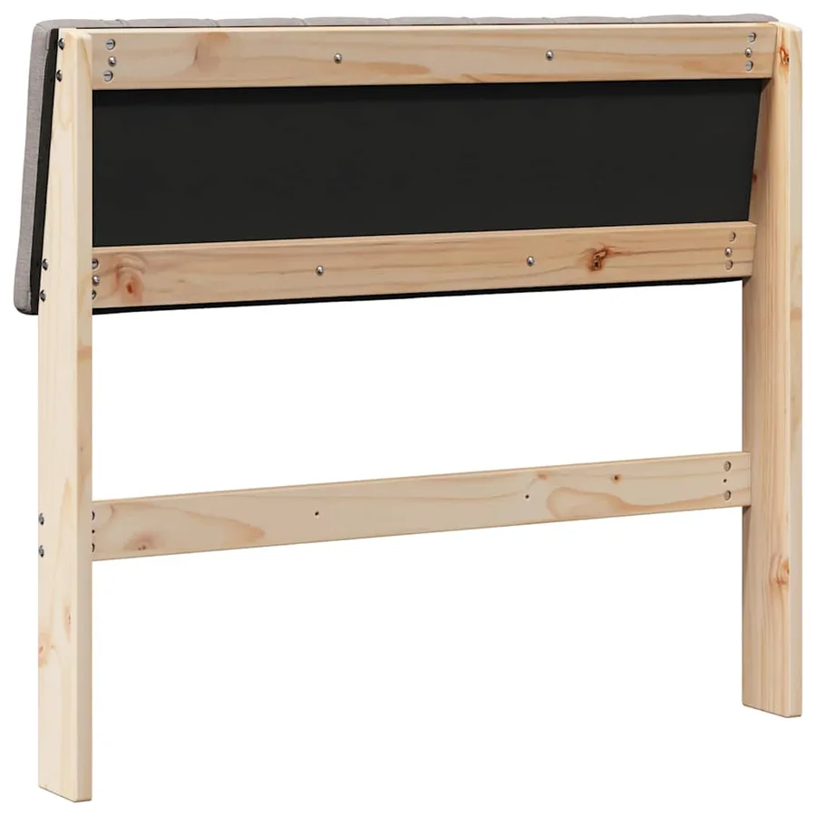 Tête de lit capitonnée Taupe 90 cm Pin massif - 6