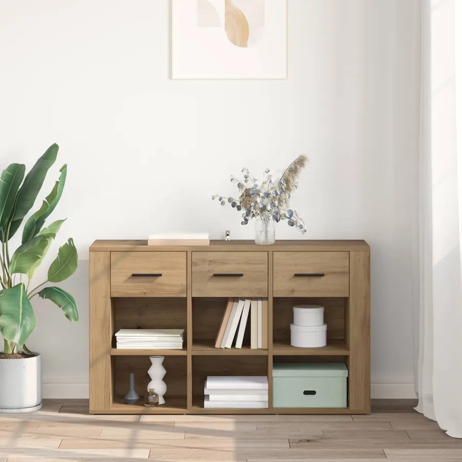 Buffet Chêne artisanal 100 x 30 x 59,5 cm Bois d'ingénierie - 4
