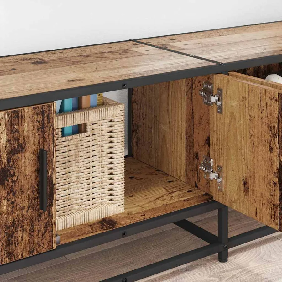 Unites TV 210 x 35 x 41 cm Bois Ancien Bois d'ingénierie - 4