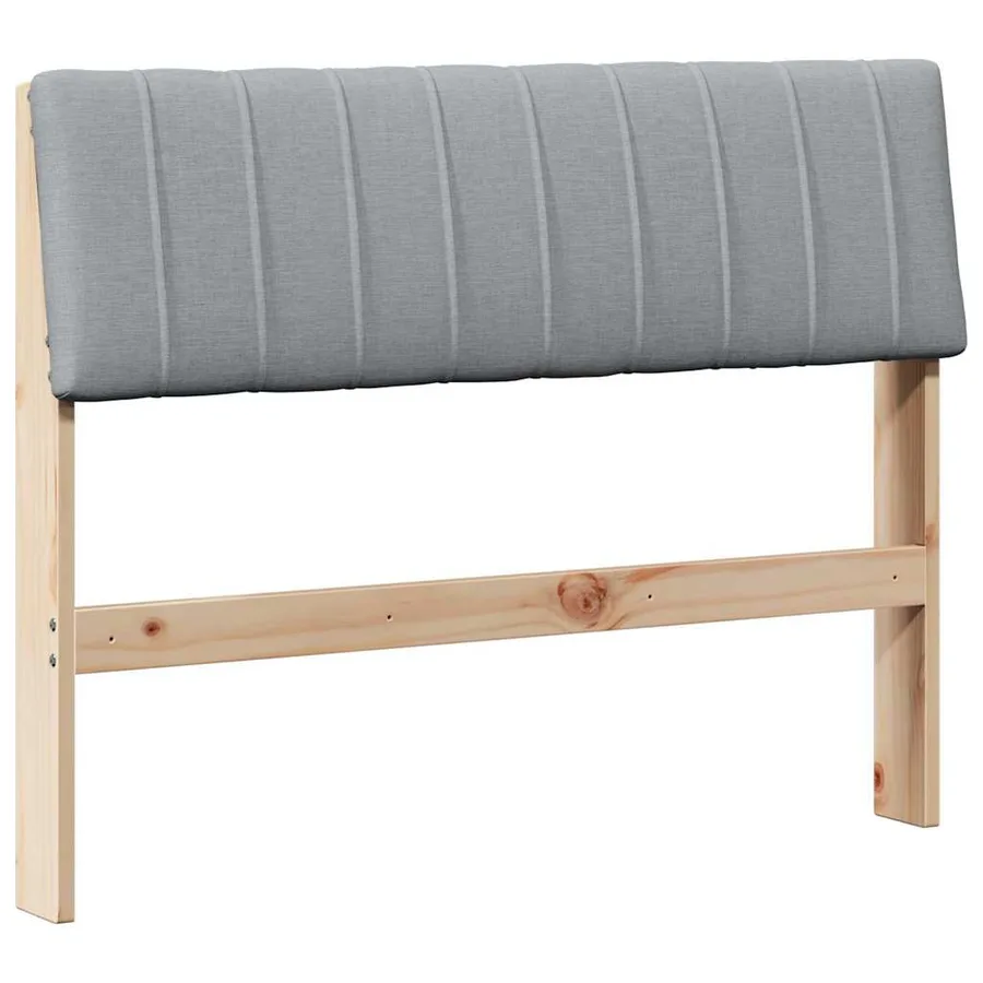 Tête de lit capitonnée Gris clair 100 cm Pin massif - 2