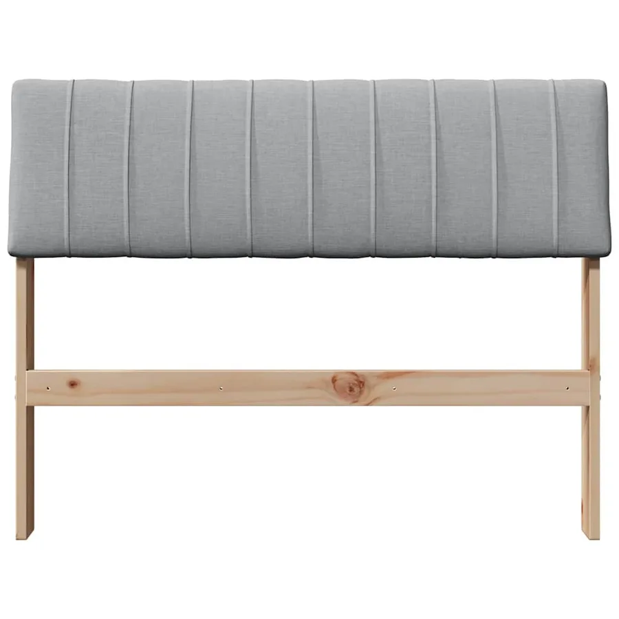 Tête de lit capitonnée Gris clair 100 cm Pin massif - 4