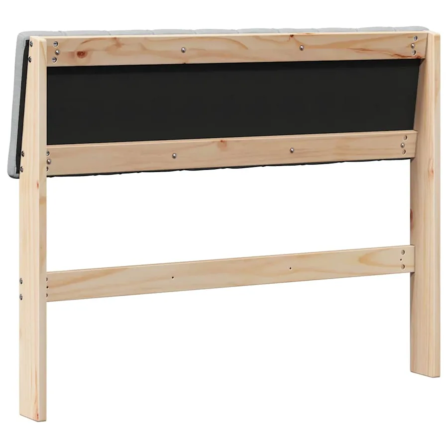 Tête de lit capitonnée Gris clair 100 cm Pin massif - 6