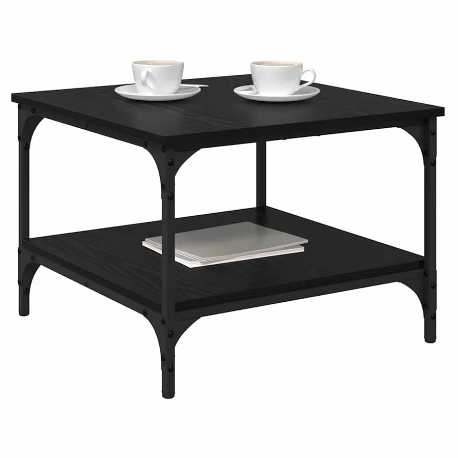 Table basse Chêne noir 55 x 55 x 40 cm Bois d'ingénierie - 3