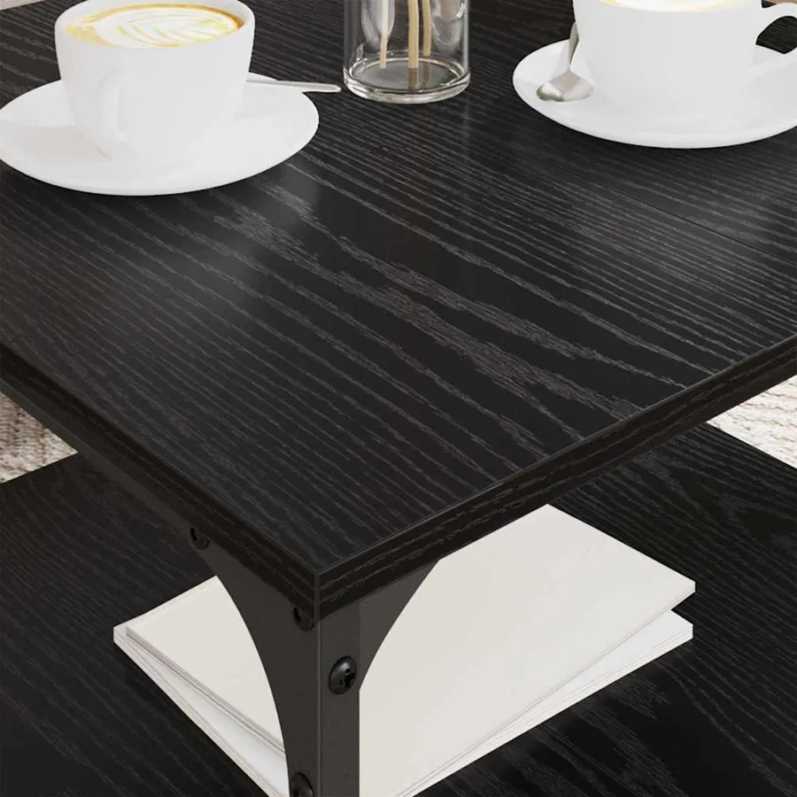 Table basse Chêne noir 55 x 55 x 40 cm Bois d'ingénierie - 4