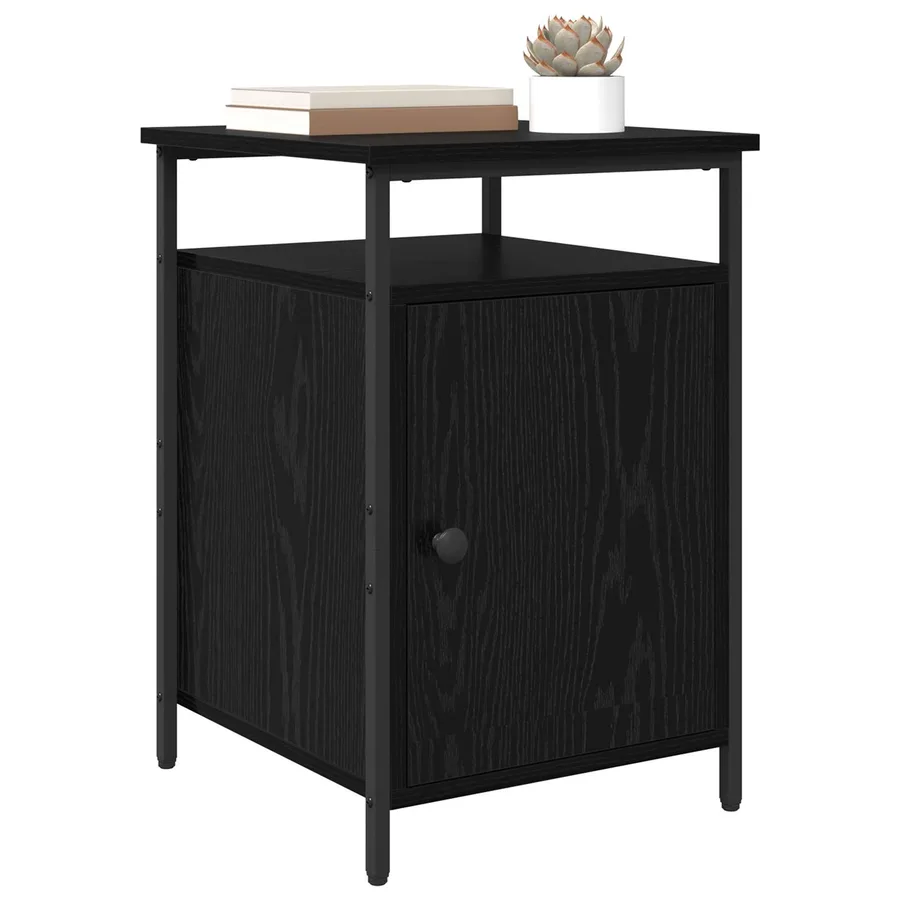 Cabinet de chevet Chêne noir 40 x 42 x 60cm Bois d'ingénierie - 3