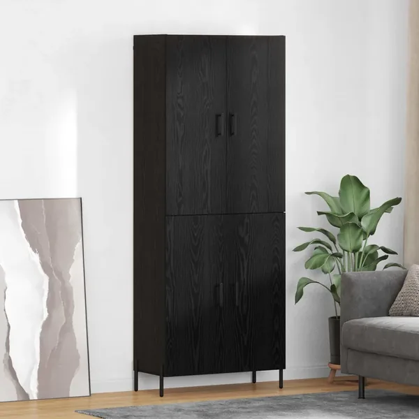 Haut Armoire Chêne noir 69,5 x 34 x 180 cm Bois d'ingénierie